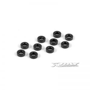 RONDELLES ALU NOIRES 3X6X2.0 MM (10) - XRAY - 303123-K