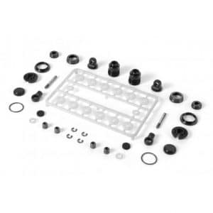 JEU COMPLET AMORTISSEURS ALU ULP NOIR (2) - XRAY - 308308-K