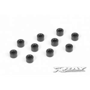 RONDELLES ALU NOIRES 3X6X4.0 MM (10) - XRAY - 303127-K