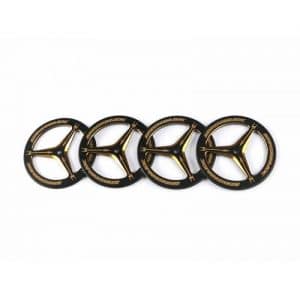 ROUE ALU DE REGLAGE POUR PNEUS CAOUTCHOUC NOIR ET OR - ARROWMAX