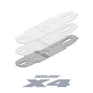 X4 CHASSIS ALU SOLIDE 2.0MM - XRAY - 301012