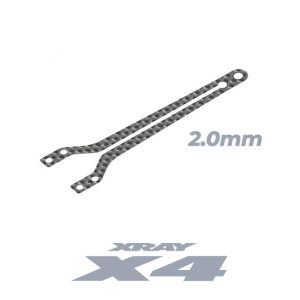X4 PLATINE SUPERIEURE CARBONE AVANT 2.0MM - XRAY - 301072