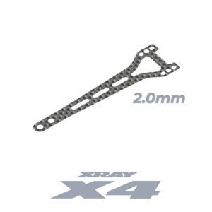 X4 PLATINE SUPERIEURE CARBONE ARRIERE 2.0MM - XRAY - 301073