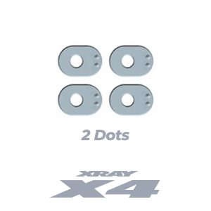 X4 INSERTS DE CHASSE AV 4° / AR 1.5° - 2 DOTS (4) - XRAY - 302311