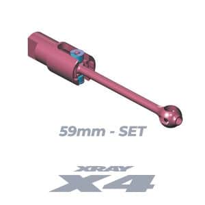 X4 SET DE CARDANS ECS SUR ROULEMENTS 59MM - XRAY - 305307