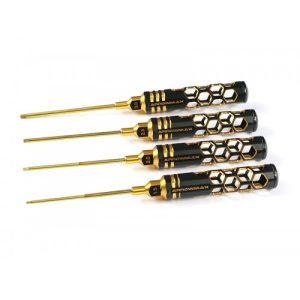 SET DE 4 TOUNEVIS 1.5/2.0/2.5 ET 3.0 X 100 MM BLACK GOLDEN - ARROWMAX - AM-410993-BG